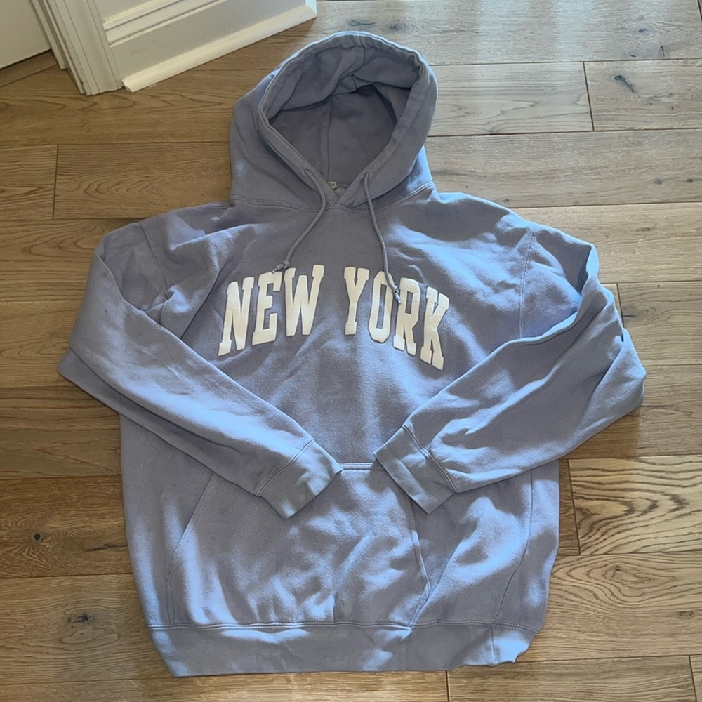 ❌SOLD❌Oversized brandy Melville/ John Galt New York  hoodie in blue